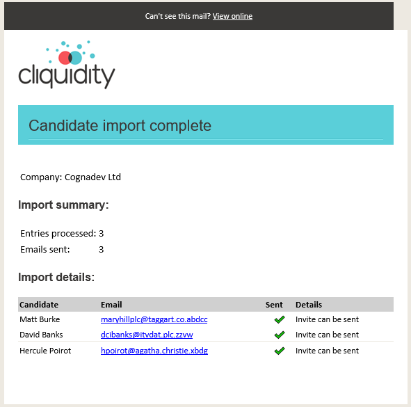 multiple candidate notification